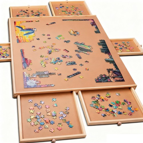 Wooden jigsaw puzzle board - puzzle,