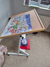 jigsaw puzzle table on wheels