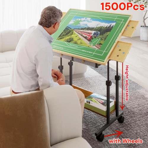 1500 piece jigsaw puzzle - jigsaw, table