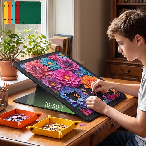 Felt jigsaw puzzle board with - felt,