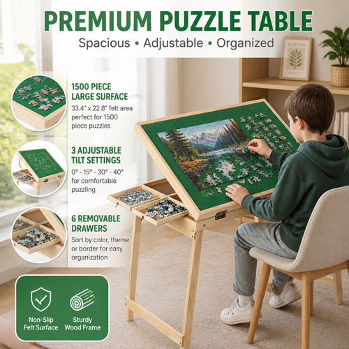 Large jigsaw puzzle table - large,