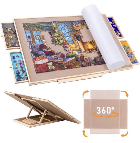 Rotating jigsaw puzzle table - puzzle,